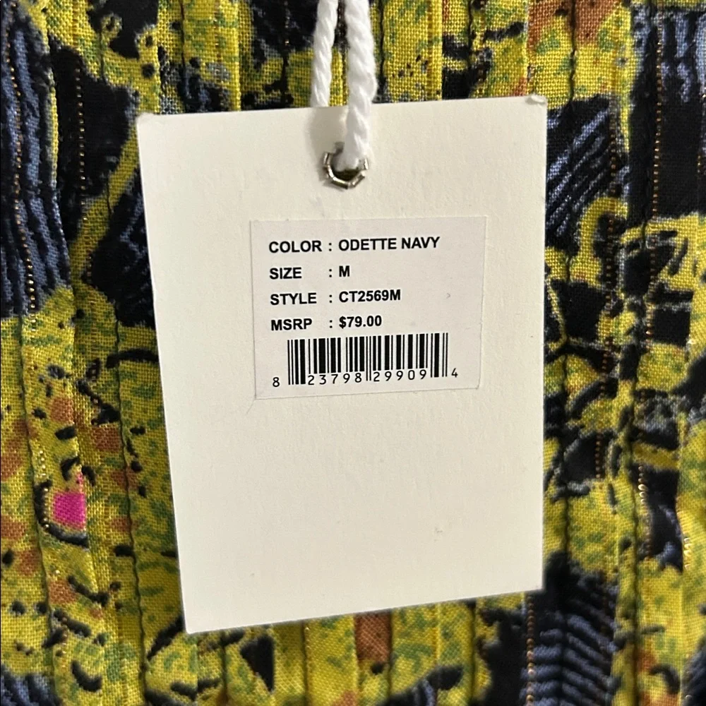 Floral Ruffle Women's Top - Yellow and Blue - Picture 5 of 6